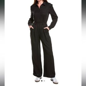 Bardot Zarri Long Sleeve Linen-Blend Jumpsuit‎ Size 8